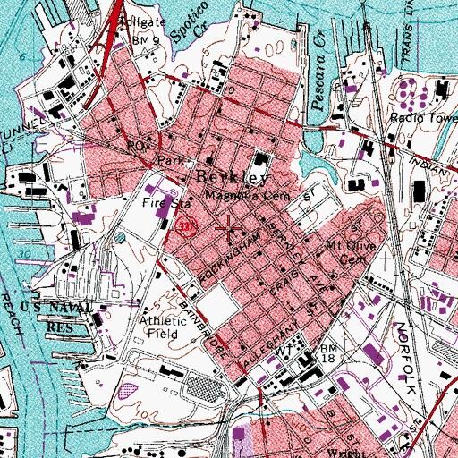 Topographic Map of Church of the Lord Jesus Christ, VA