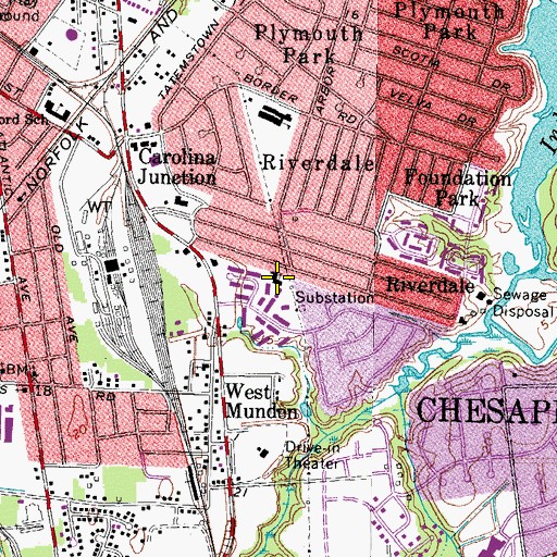 Topographic Map of Greater Mount Zion Baptist Church, VA
