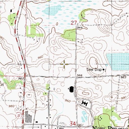 Topographic Map of New Prague High School, MN
