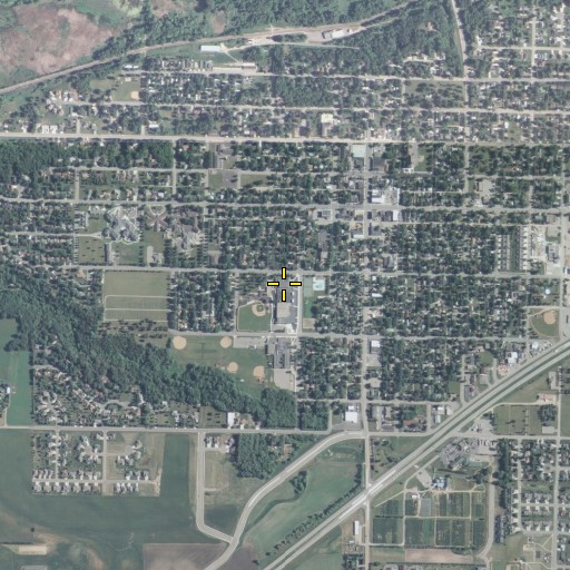 Aerial/Satellite Image of Belle Plaine Senior High School, MN