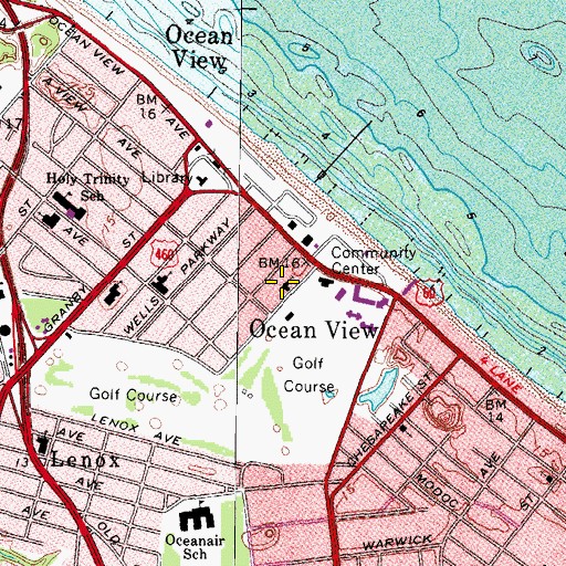 Topographic Map of Advent Episcopal Church, VA