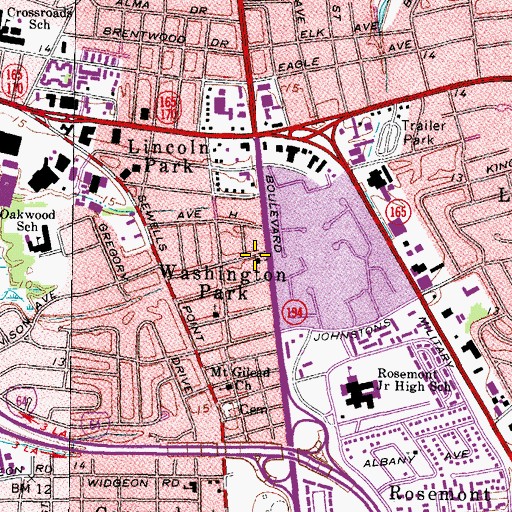 Topographic Map of Zion Light Church of Christ, VA