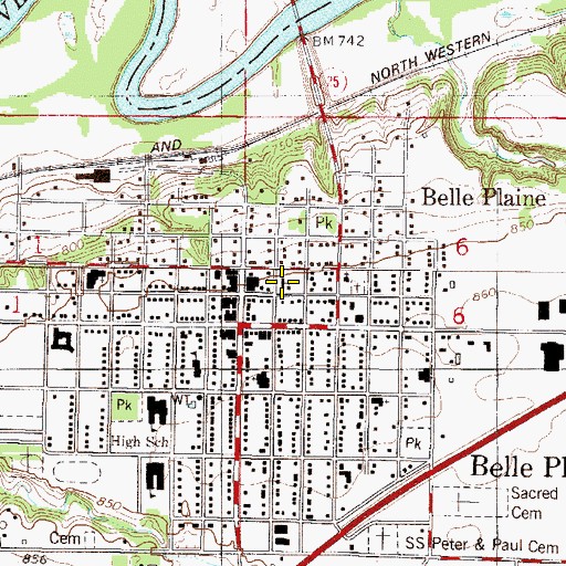 Topographic Map of Our Lady of the Prairie Catholic School, MN