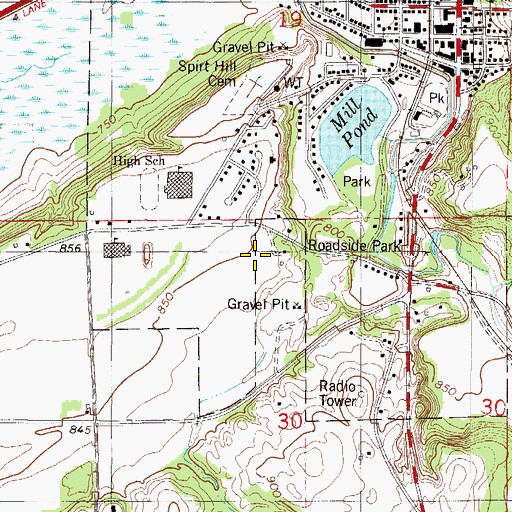 Topographic Map of Tree of Life Church, MN