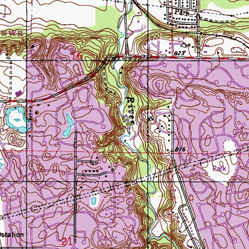 Topographic Map of Hidden Valley Park, MN