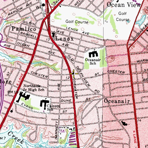 Topographic Map of Saint John Lutheran Church, VA