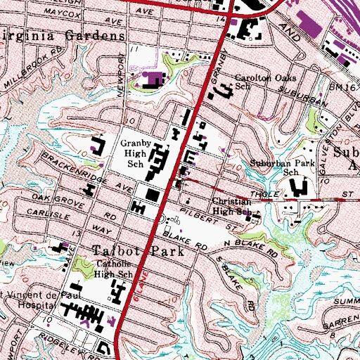 Topographic Map of New Mount Zion African Methodist Episcopal Church, VA