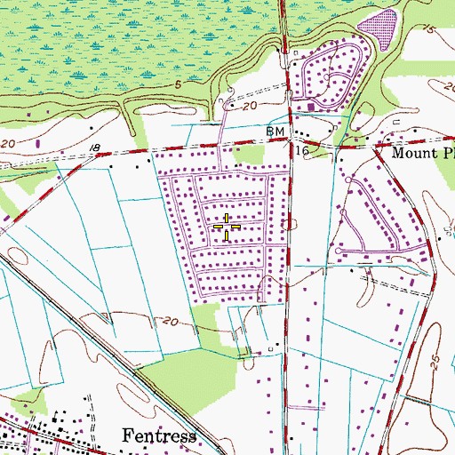 Topographic Map of Albemarle Acres, VA