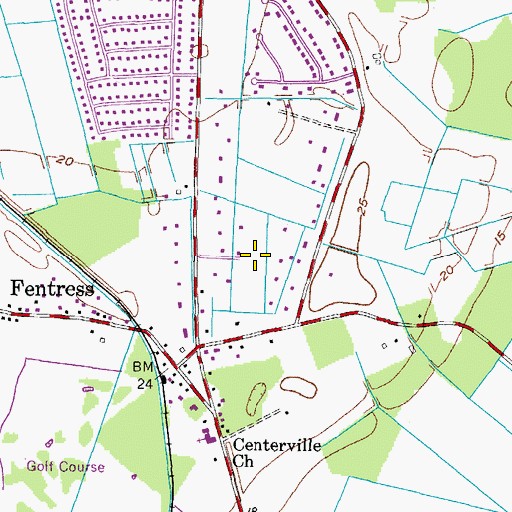 Topographic Map of Albemarle Farms, VA