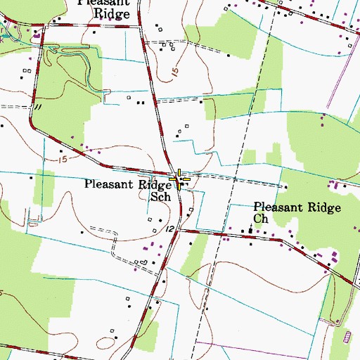 Topographic Map of Asbury Methodist Church, VA