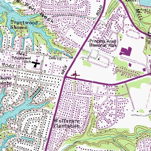 Topographic Map of First Assembly of God Church, VA