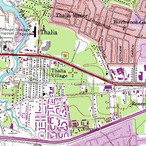 Topographic Map of Collins Square Shopping Center, VA
