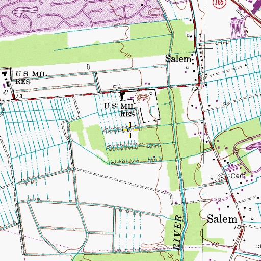 Topographic Map of Bellamy Plantation, VA