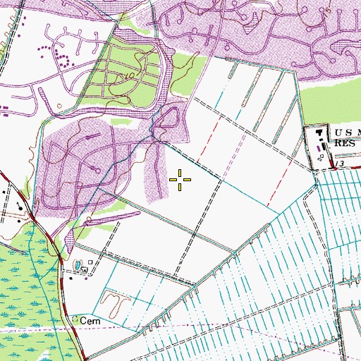 Topographic Map of Pleasant Valley Marketplace Shopping Center, VA