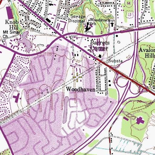 Topographic Map of Level Green Park, VA