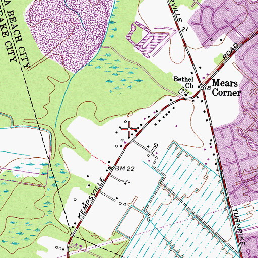 Topographic Map of City View District Park, VA