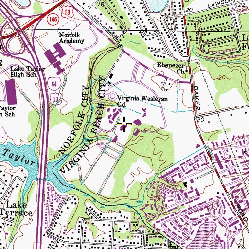 Topographic Map of H C Hofheimer II Library, VA