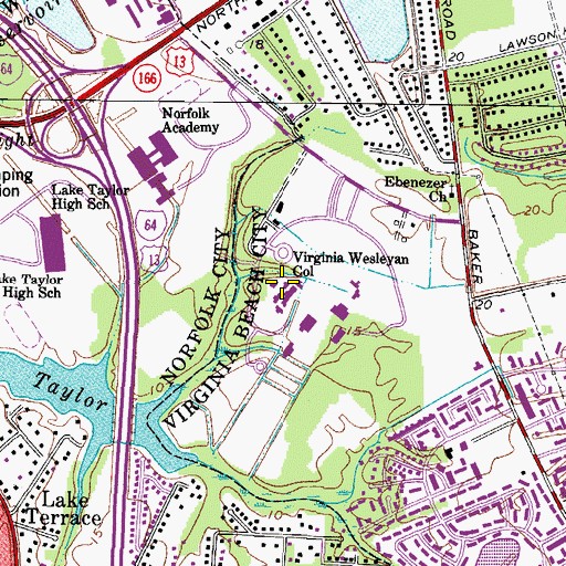Topographic Map of Old Hall, VA