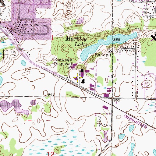 Topographic Map of Prior Lake Baptist Church, MN