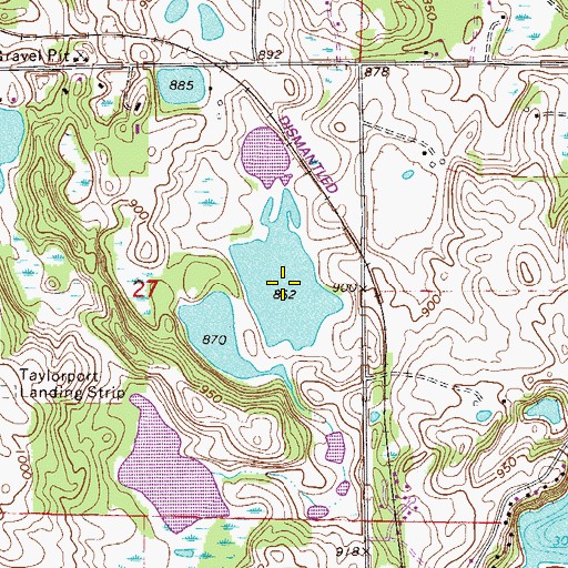 Topographic Map of Jeffers Pond, MN