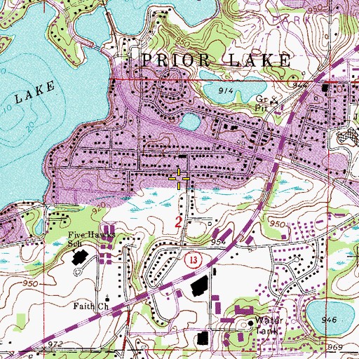 Topographic Map of Church of Saint Michael, MN