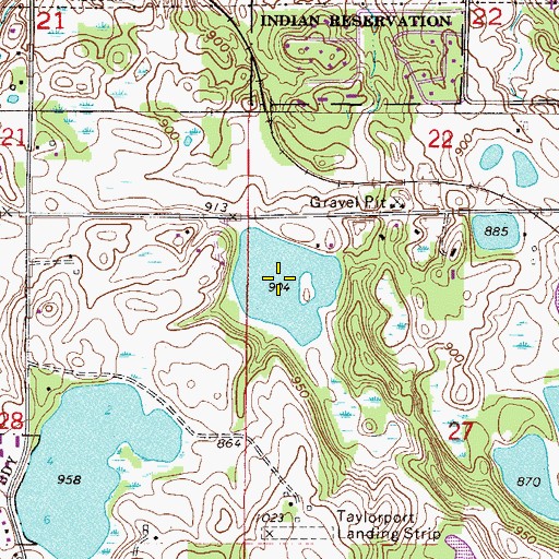 Topographic Map of Haas Lake, MN