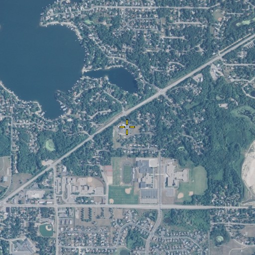 Aerial/Satellite Image of Saint Paul's Lutheran Church, MN