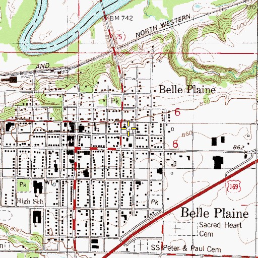 Topographic Map of Church of the Transfiguration Protestant Episcopal Cemetery, MN