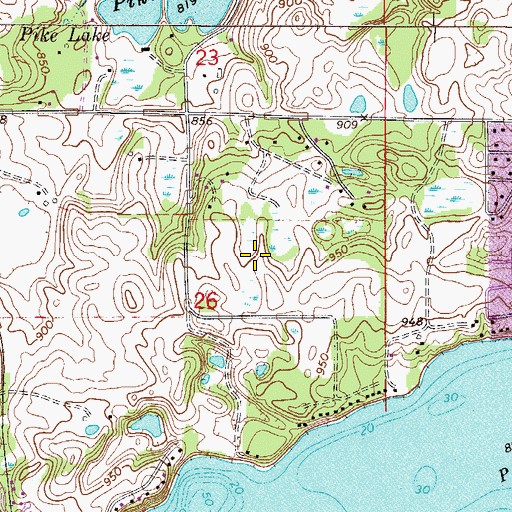 Topographic Map of Knob Hill Park, MN