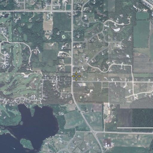 Aerial/Satellite Image of Cross of Peace Lutheran Church, MN