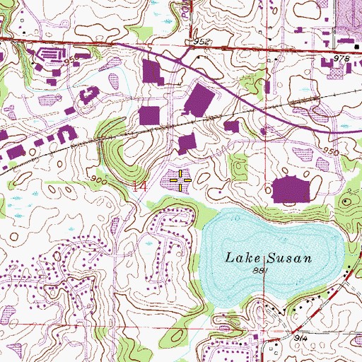 Topographic Map of Lake Susan Park, MN