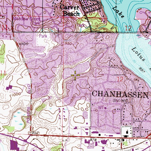 Topographic Map of Kerber Pond Park, MN