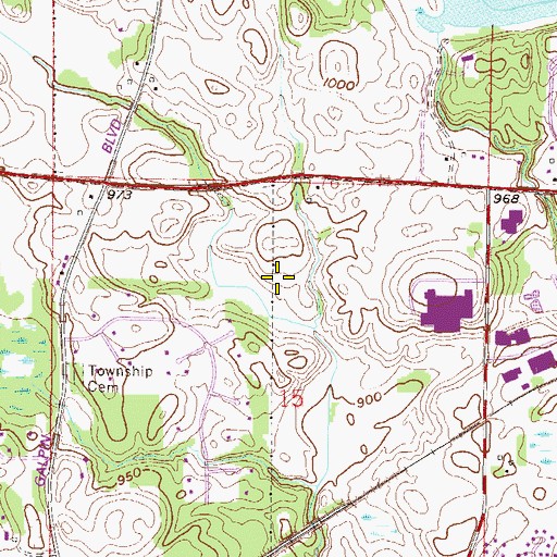 Topographic Map of Family of Christ Lutheran Church, MN
