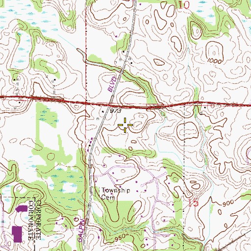 Topographic Map of Pioneer Evangelical Free Church, MN