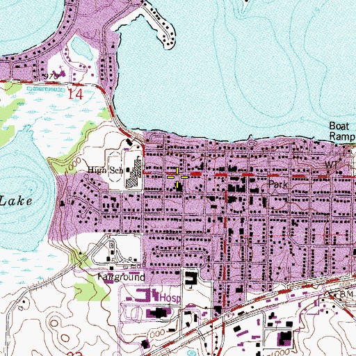 Topographic Map of Waconia Volunteer Fire Department, MN