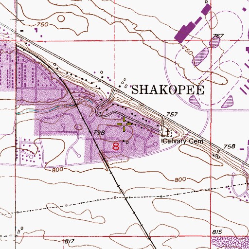 Topographic Map of Good News Lutheran Church, MN