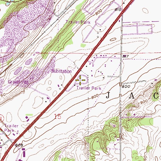 Topographic Map of Mobile Manor, MN