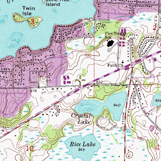 Topographic Map of Fairview Ridgevalley Clinic, MN