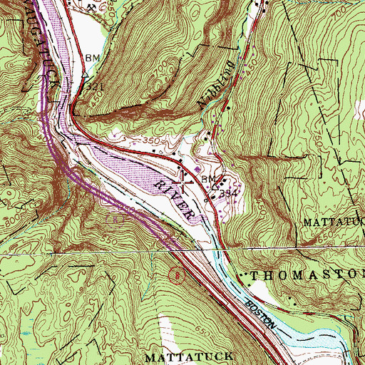 Topographic Map of Nibbling Brook, CT