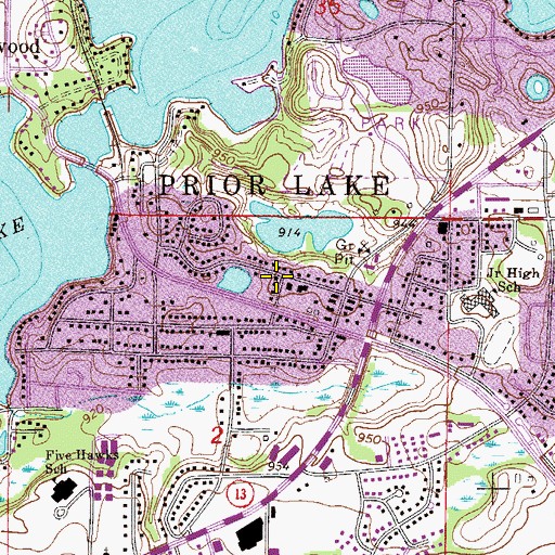 Topographic Map of Holy Trinity Methodist Church, MN