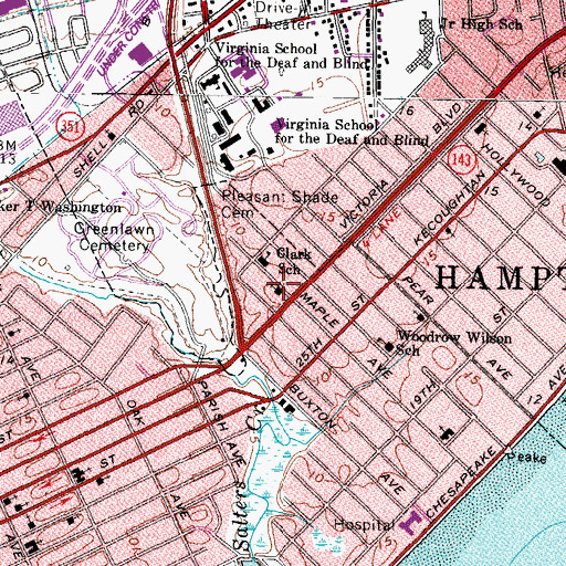 Topographic Map of Union Baptist Church, VA