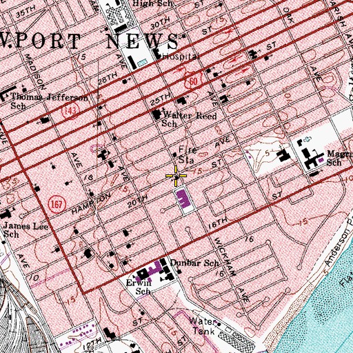 Topographic Map of First Church of Our Lord Jesus, VA