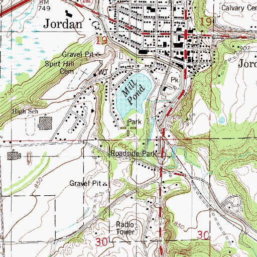 Topographic Map of Lagoon Park, MN