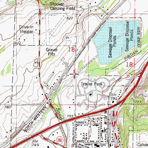 Topographic Map of Holzer Park, MN