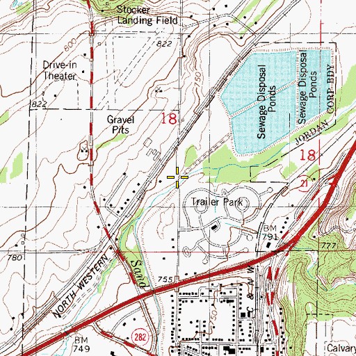 Topographic Map of Holzer Park, MN