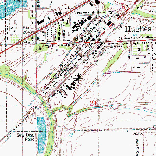 Topographic Map of Mildred Jackson Elementary School, AR
