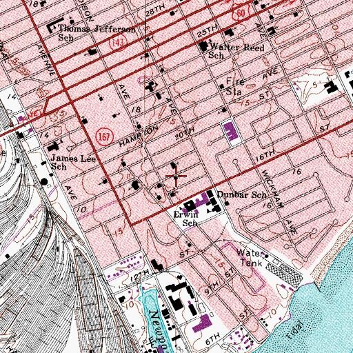 Topographic Map of Mount Mariah Church, VA