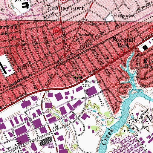 Topographic Map of Coleman Place Presbyterian Church, VA