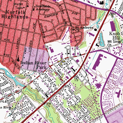 Topographic Map of Providence Road Church of Christ, VA