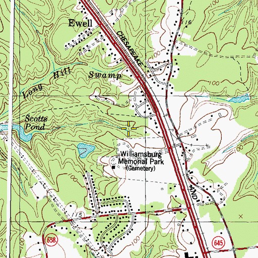 Topographic Map of Berkeley Commons Outlet Center, VA